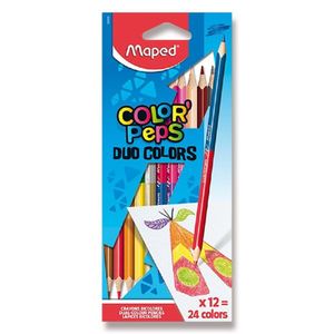 MAPED Pastelky trojboké DUO Color'Peps 12ks