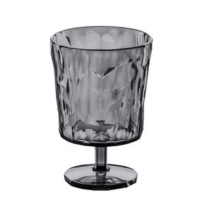 Koziol Crystal 2.0 S Glas, Trinkbecher, Saftglas, Wasserbecher, Transparent Anthrazit, 250 ml, 3577540
