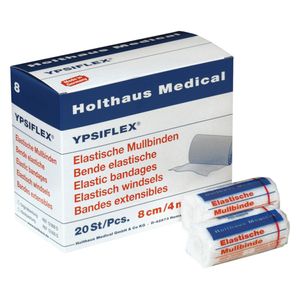 HOLTHAUS YPSIFLEX Elastische Mullbinde Klinikpackung 8 cm x 4 m 20 Stück