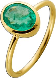 Smaragd Ring Gold 375 9K grüner Edelstein 1.9ct  19