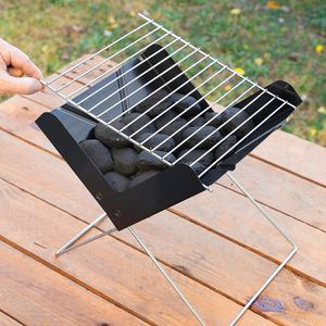Holzkohle Grill, leichter tragbarer BBQ Grill, Tisch-Campinggrill, mobiler Standgrill 43,5 x 28,5 cm - GRILLOMATE