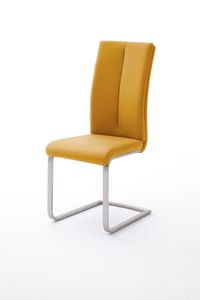 MCA furniture 4er Set Schwingstuhl Paulo II - Kunstleder Curry