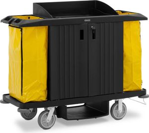 ulsonix čistiaci vozík - uzamykateľný - 250 kg - 4 police - 2 nylonové vrecia