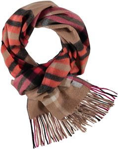 FRAAS Schal Pure Cashmere Scarf with FRAAS Plaid Sand braun mehrfarbig