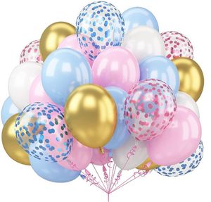 Luftballons,50pcs Konfetti Luftballons Set,12 Zoll Ballons für Babyparty Hochzeits Geburtstagsfeier Deko Geburtstag Hochzeit - rosa