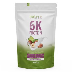 PROTEINPULVER 1kg - über 80% Eiweiß - Nutri-Plus Shape & Shake ® - pflanzliches Protein Powder - 6-Komponenten Eiweißpulver 1000g ohne Aspartam - Haselnuss