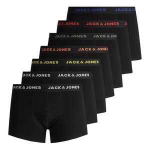 JACK&JONES Herren Boxer Shorts, 7er Pack - JACBASIC TRUNKS, Baumwoll-Stretch Schwarz L