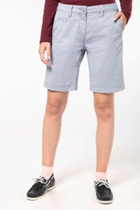 Kariban Bermuda-Shorts für Damen im ausgewaschenen Look K753 washed charcoal 36 DE (38 FR)