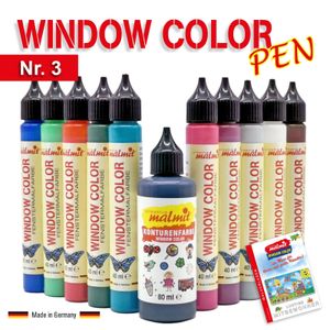 Window Color Pen Nr.3 Set11 Fenstermalfarben 40ml Fensterfarben Malfarben
