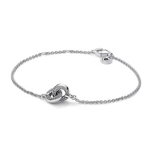 Pandora 592742C01 Dámský náramek Signature Intertwined Pavé Silver 16 cm
