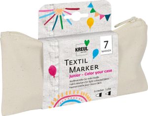 KREUL Textilmarker medium "Junior" Set "Color your case" 7 Marker
