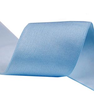 2m Glanz-Satin Gummiband Gummilitze 50mm / 5cm f. Gürtel Kleider Blusen, Farbe:hellblau