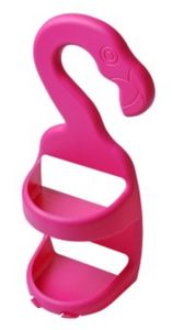 FACKELMANN Duschablage "Flamingo", Duschregal zum Hängen, Duschset mit zwei Ablagen, praktischer Duschkorb ohne Bohrungen, Wandablage für Badaccessoires (Farbe: Pink), Menge: 1 Stück