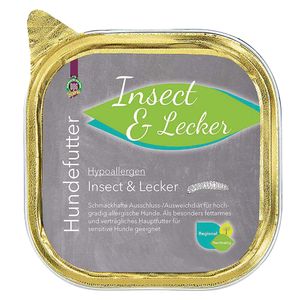 Hypoallergen Insect Lecker 12 x 200g - fettarm - gut verträglich - Nassfutter