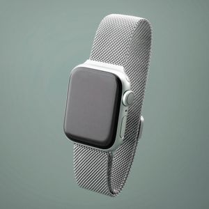 PRECORN Ersatzarmband silber mit Magnet Kompatibel mit Apple Watch 38mm 40mm 41mm Metall Armband mit Magnet kompatibel mit Watch Serie 8/7/6/5/4/3/2/1/Apple Watch SE