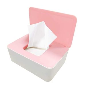 Feuchttücher-Box,Baby Feuchttücherbox,Baby Tücher Fall,Toilettenpapier Box,Tissue （Rosa weiß）