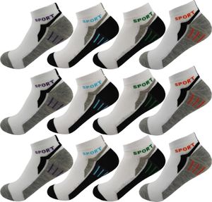 12 Paar Kinder Sneaker Jungen & Mädchen Socken Baumwolle, 12 Paar, Mix5/31-34