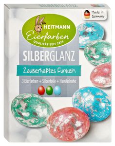 Heitmann Eierfarben Silberglanz glänzende Ostereier silber färben 3 Farben