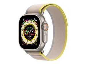 Apple Watch Ultra LTE Silver Titanium 49mm Trail Loop Yellow/Beige M/L MQFU3