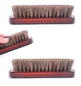 3er Pack Schuhputzbürste mit Holzgriff | Premium Glanzbürste aus Rosshaar für eine optimale & professionelle Schuhpflege | 3er Set Schuhcremebürste zum Polieren Ihrer Schuhe | Schuhpolierbürste