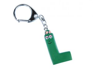 L Barbapapa Schlüsselanhänger Miniblings Anhänger Buchstabe Initiale grün
