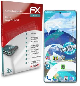 atFoliX FX-ActiFleX 3x Schutzfolie kompatibel mit Honor Magic 5 Lite 5G Folie