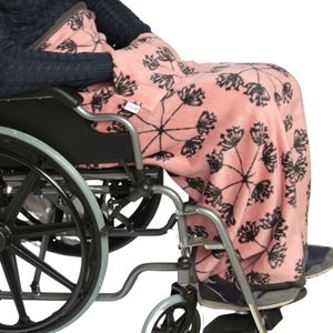 SENIORI Rollstuhldecke Decke für Rollstuhl warme Beindecke für Rollstuhlfahrer 2. Rosa - Pusteblume