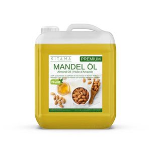 Kitama Mandelöl 100% rein 5-Liter 5L | Naturkosmetik - sanftes Baby-Öl Massage-Öl als natürliches Pflege-Öl für Haut & Haar