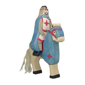 Holztiger 80247 Ritter mit Mantel, reitend (ohne Pferd), blau