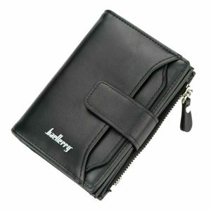 Reißverschluss Geldbörse Herren Leder mit RFID-Schutz Geldbeutel kompaktes Portemonnaie Querformat Männer Brieftasche im Vintage Design, Farbe:Schwarz