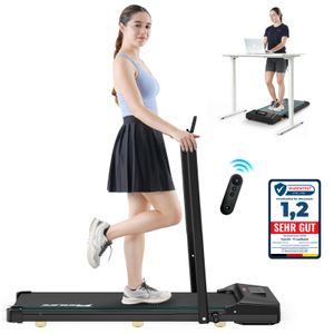 Walking Pad/Laufband für Zuhause klappbar–3-in-1 Laufband mit Haltegriff, leise für Schreibtisch &Home-Office,Senioren& Reha geeignet– FunLife F1 blau