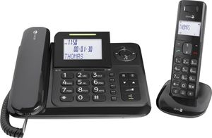 Doro Comfort 4005 Combo Strahlungsarmes Schnurlostelefon mit Anrufbeantworter, Rufnummernanzeige, 10h Sprechzeit, 4 Tage Standby, Freisprechfunktion, DECT