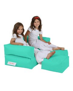 Hanah Home, Kids- FRN1230, Türkis, Klassische Sitzsäcke, 100% ige Styropor mit hoher Dichte recycelt