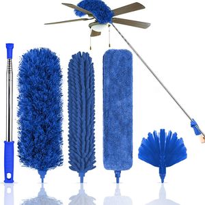 5 sztuk, Duster Telescopic Washable Microfibre Duster Duster with Bendable Extra Long 40-280cm Telescopic Pole - Miotła Długa wysuwana do pajęczyn sufitowych,