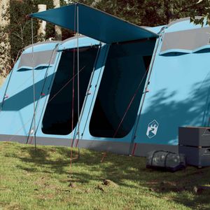 Möbel Tunnel-Familienzelt 8 Personen Blau Wasserdicht - Campingzelte 94617