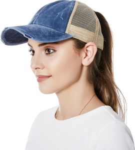 INF Vintage gewaschene Distressed Outdoor-Sportmütze Blau INF Vintage gewaschene Distressed Outdoor-Sportmütze Blau