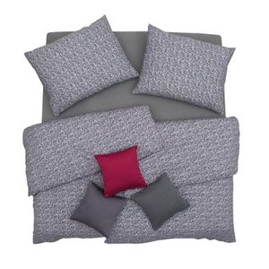 SCANquilt povlečení ART JERSEY mozaika červenočerná 100% dlouhovlákná česaná bavlna 140 x 200/70 x 90 cm