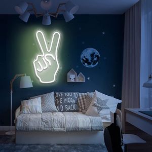 USB LED Neon Wandleuchte, Neon Schild Nachtlichter Neon Sign Neonlicht Leuchtreklame für Party Bar Gaming Schlafzimmer Zimmer Wand Deko, Kinder Geburtstag
