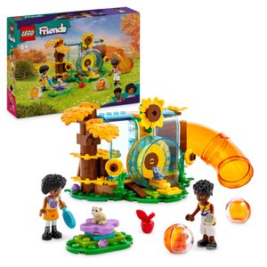 LEGO Friends Hamster-Spielplatz, Kinder-Spielzeug, Set mit 2 Figuren und 3 Tieren, Geschenk für 6-jährige Mädchen und Jungen 42601