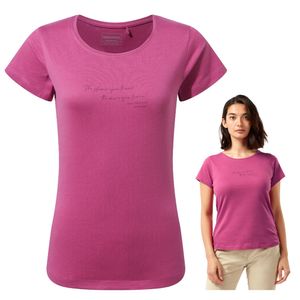 Craghoppers - Baumwoll T-Shirt Miri - Better Baumwolle Initiative - Damen, Größen:XS, Farben:pink