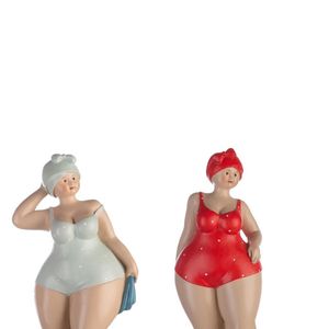 Casablanca Figur"Tante Elli",Poly,rot/mint 2 Stück wie abgebildet 89251