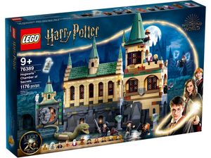 LEGO Harry Potter Hogwarts Kammer des Schreckens Set, Schloss-Spielzeug mit goldener Voldemort-Minifigur, Basilisk-Tierfigur und ikonischen Räumen wie die Große Halle, Geschenkideen für Kinder 76389