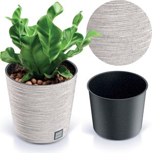 Doniczka Donica Ogrodowa 30 Cm Okrągła Na Taras Do Ogrodu Domu Eco Wood Biały