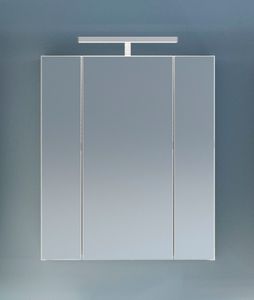 Bad Spiegelschrank "Linus" in weiß Badschrank 3-türig 3D 60 x 70 cm