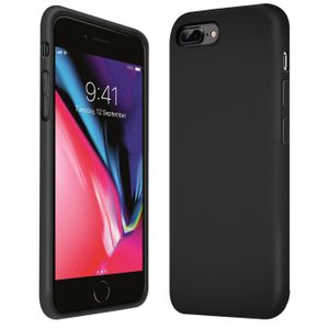 Hülle iPhone 7 Plus / 8 Plus Handy Schutz Cover Silikon Case Handyhülle Tasche, schwarz