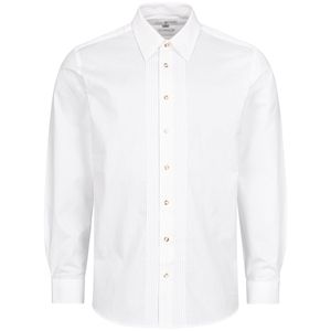 Trachtenhemd Regular Fit Alois in Weiß von Almsach, Größe:S, Farbe:Weiß