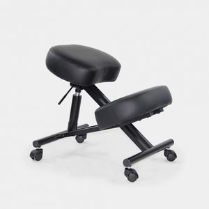 Schwedischer ergonomischer orthopädischer Hocker Stuhl Metall ergonomisch Kunstleder Balancesteel Lux