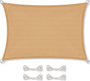 Sonnensegel HDPE Rechteck 2,5x3 sandbeige High Density Polyethylen 185g/m²