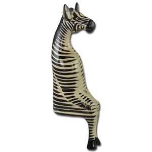 Kantenhocker Holztier 'Sitting Zebra'