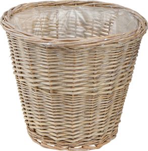 Sadzarka wierzbowa naturalna szaro-biała Kosz do sadzenia zestaw 2 H26cm